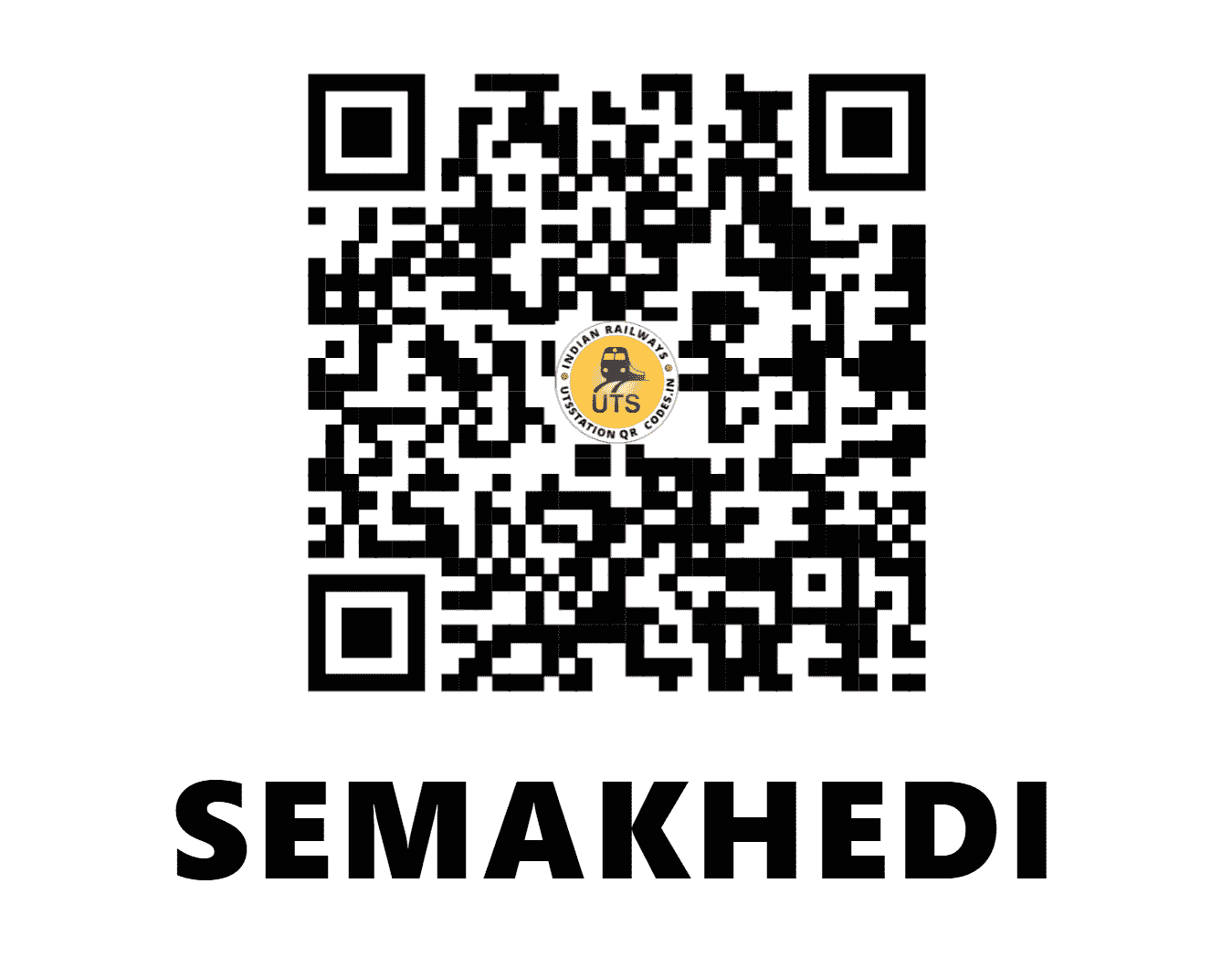 UTS QR Code for SEMAKHEDI - SRKI (WC - MADHYA PRADESH)